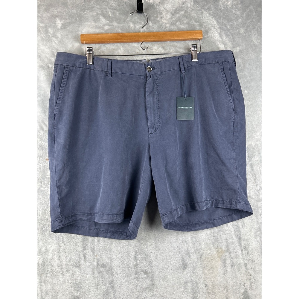 Peter Millar Collection Mens Shorts Navy Blue Tencel Cotton Size 42 NWT - Picture 11 of 12